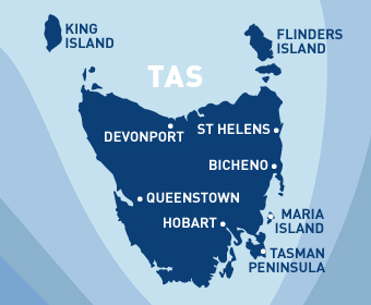 Tasmania map